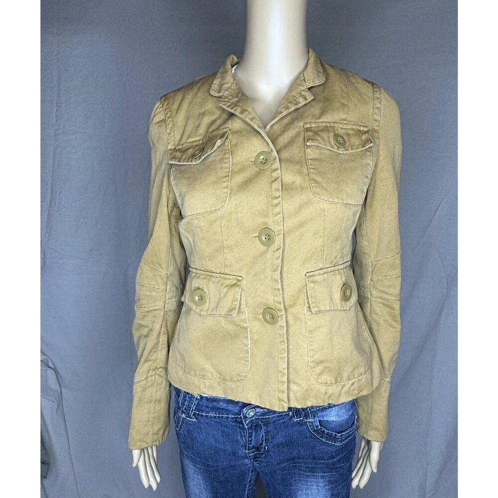 Marc Jacobs Utility Jacket Khaki Safari Coat Military Minimal Chic S